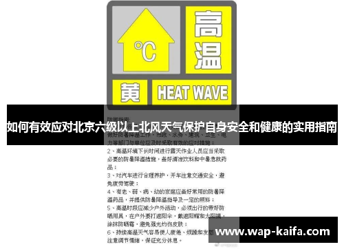 如何有效应对北京六级以上北风天气保护自身安全和健康的实用指南
