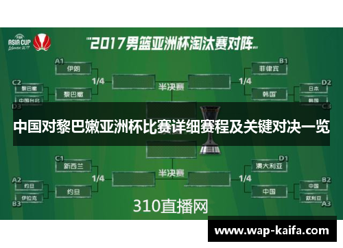 中国对黎巴嫩亚洲杯比赛详细赛程及关键对决一览